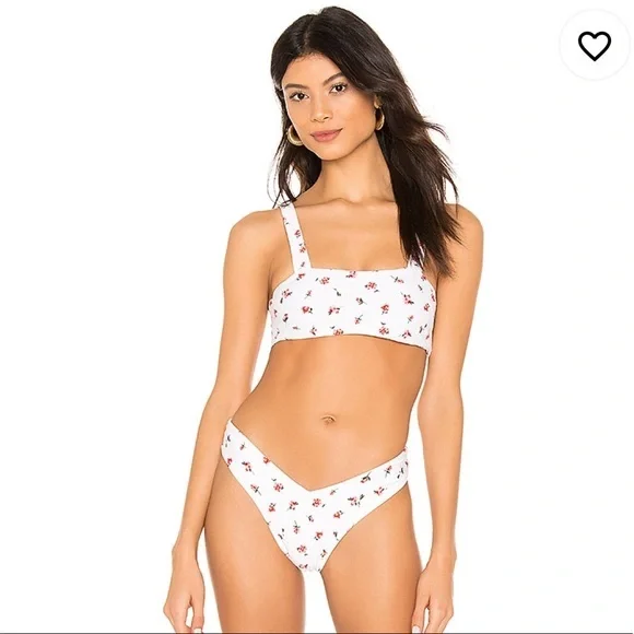 Onia x WeWoreWhat Dahlia Rosebud bikini set xs - Picture 5 of 5